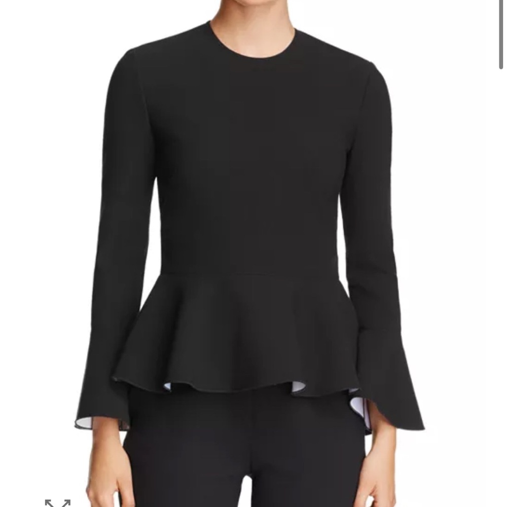 Elizabeth & James- Elegant Black Peplum Top